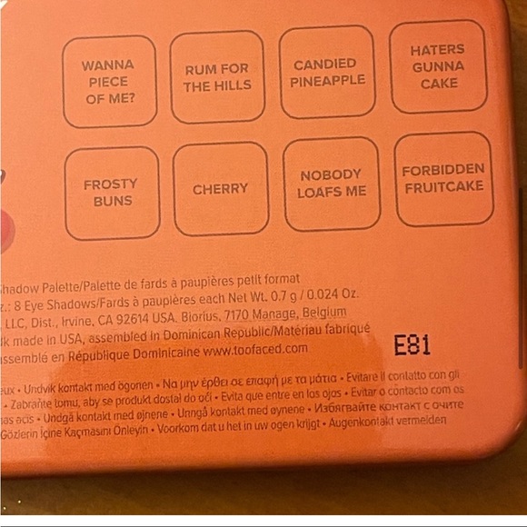 TOO FACED Forbidden Fruitcake Mini Eye Shadow Palette NEW in BOX Sold Out - Picture 6 of 6